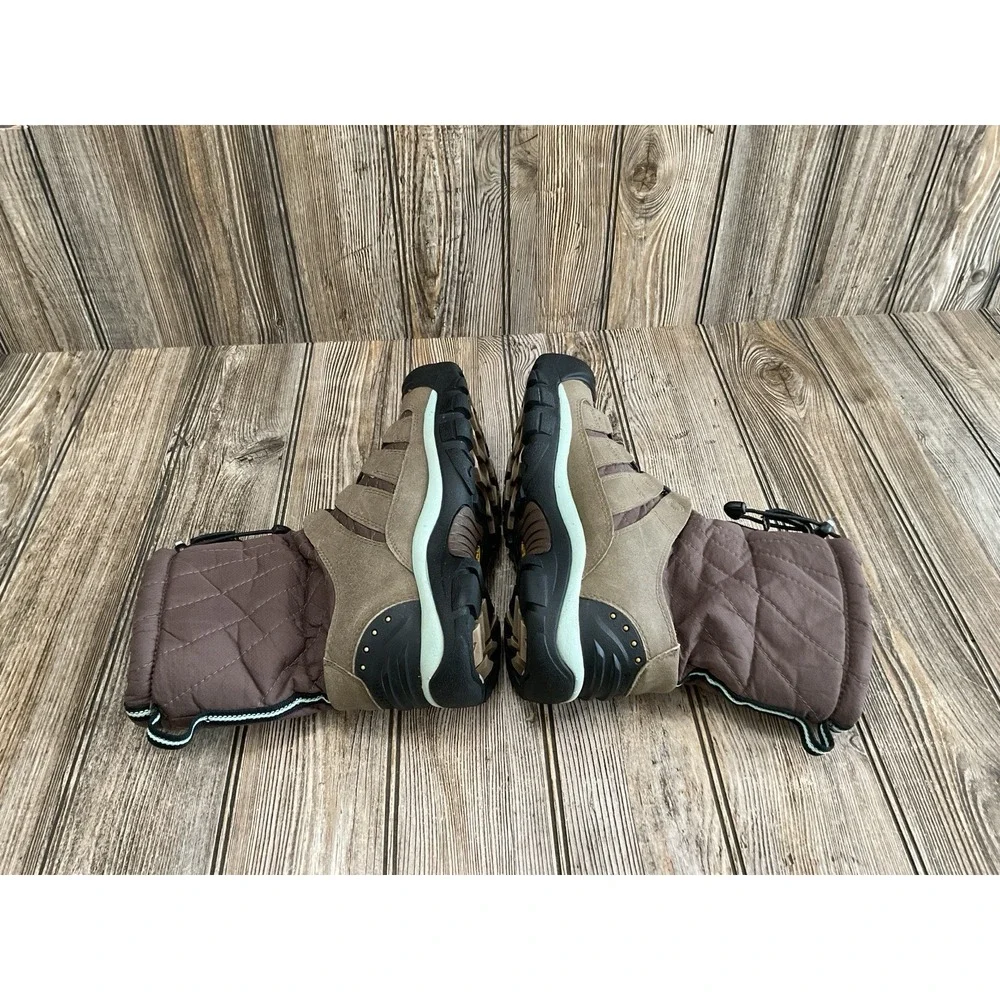 Keen Warm Shellback Winter Boots Insulated Brown Teal Womens Size 9 EU 39.5